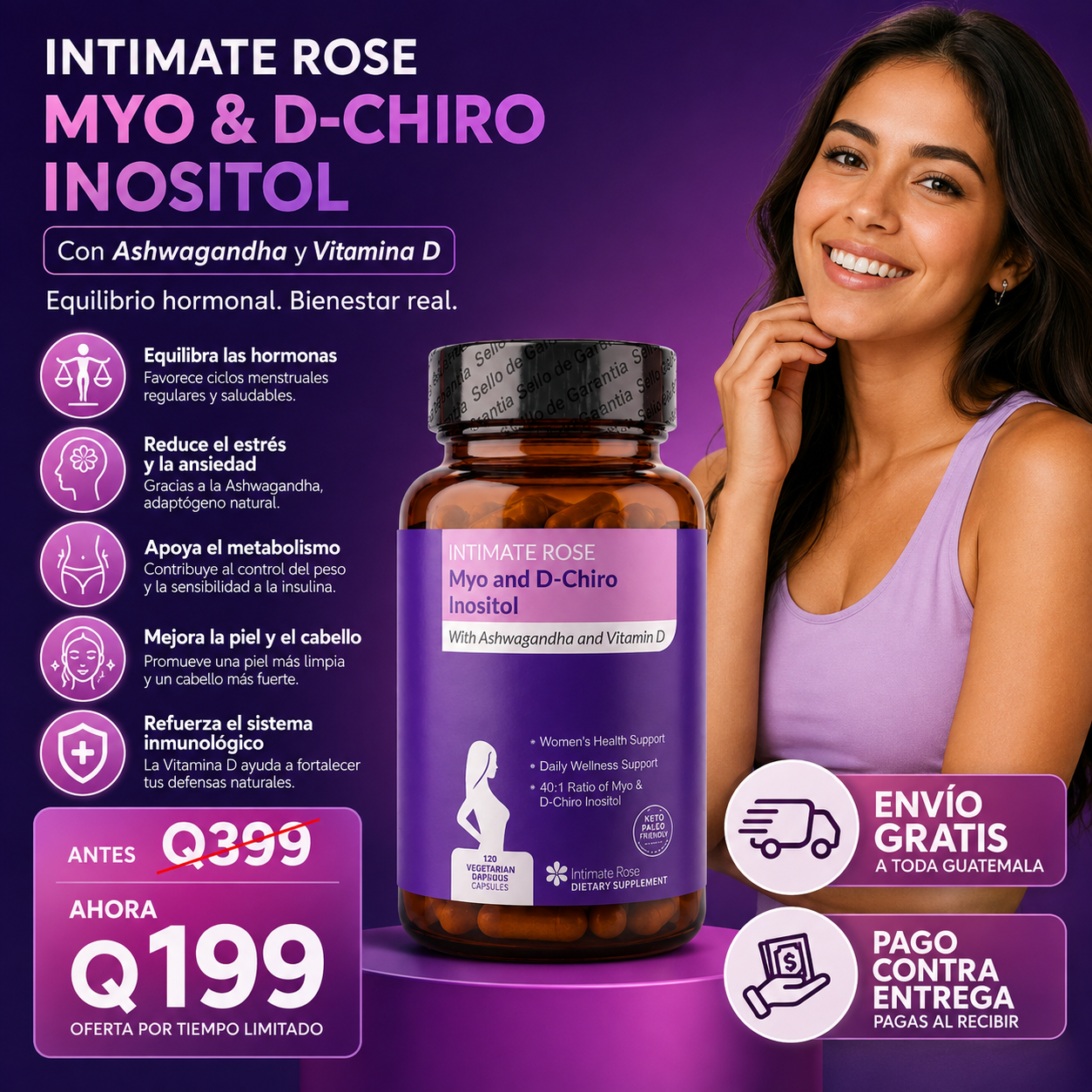 Intimate Rose™ – Equilibrio Femenino con Myo & D-Chiro Inositol