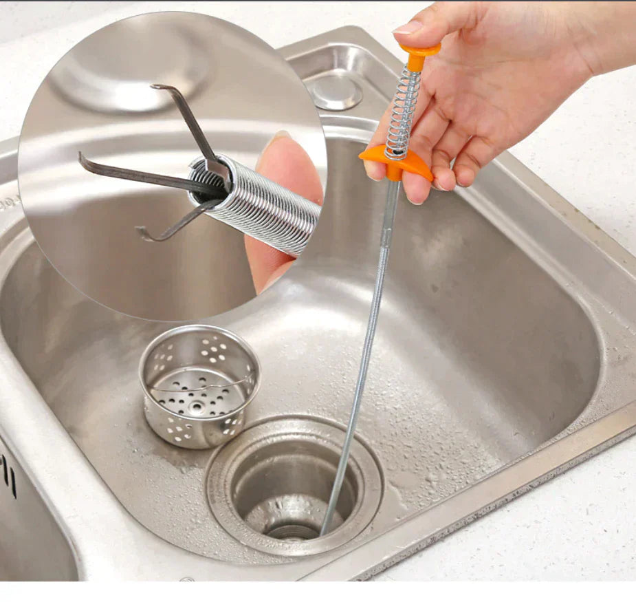 DrainFlex™ Desatascador de Tubos Flexible con Pinzas